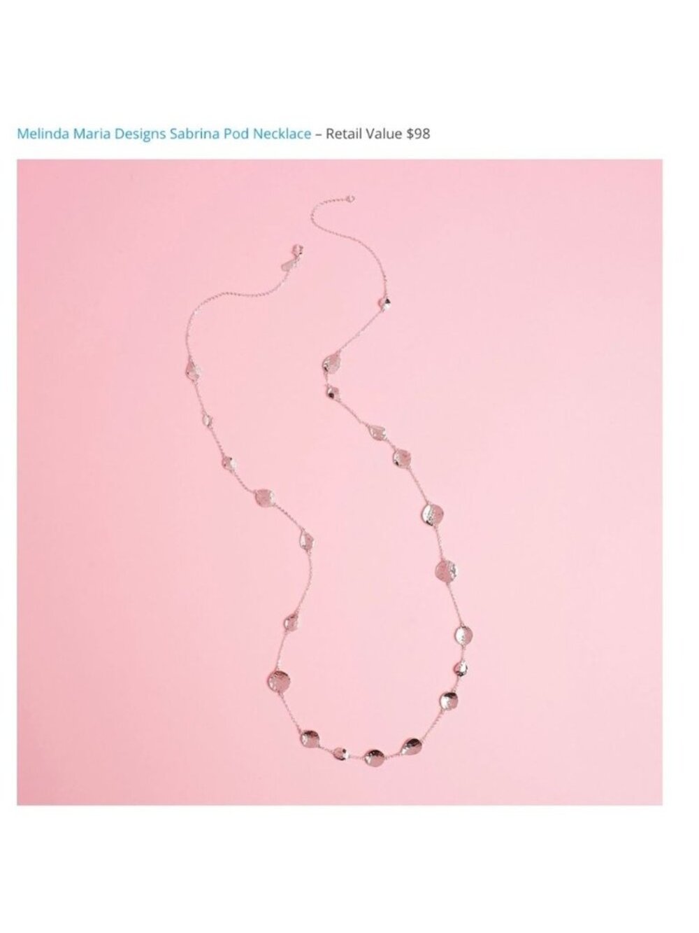 Melinda Maria Sabrina Gold-Tone Hammered Disc Necklace Adjustable Lightweight - Picture 4 of 10